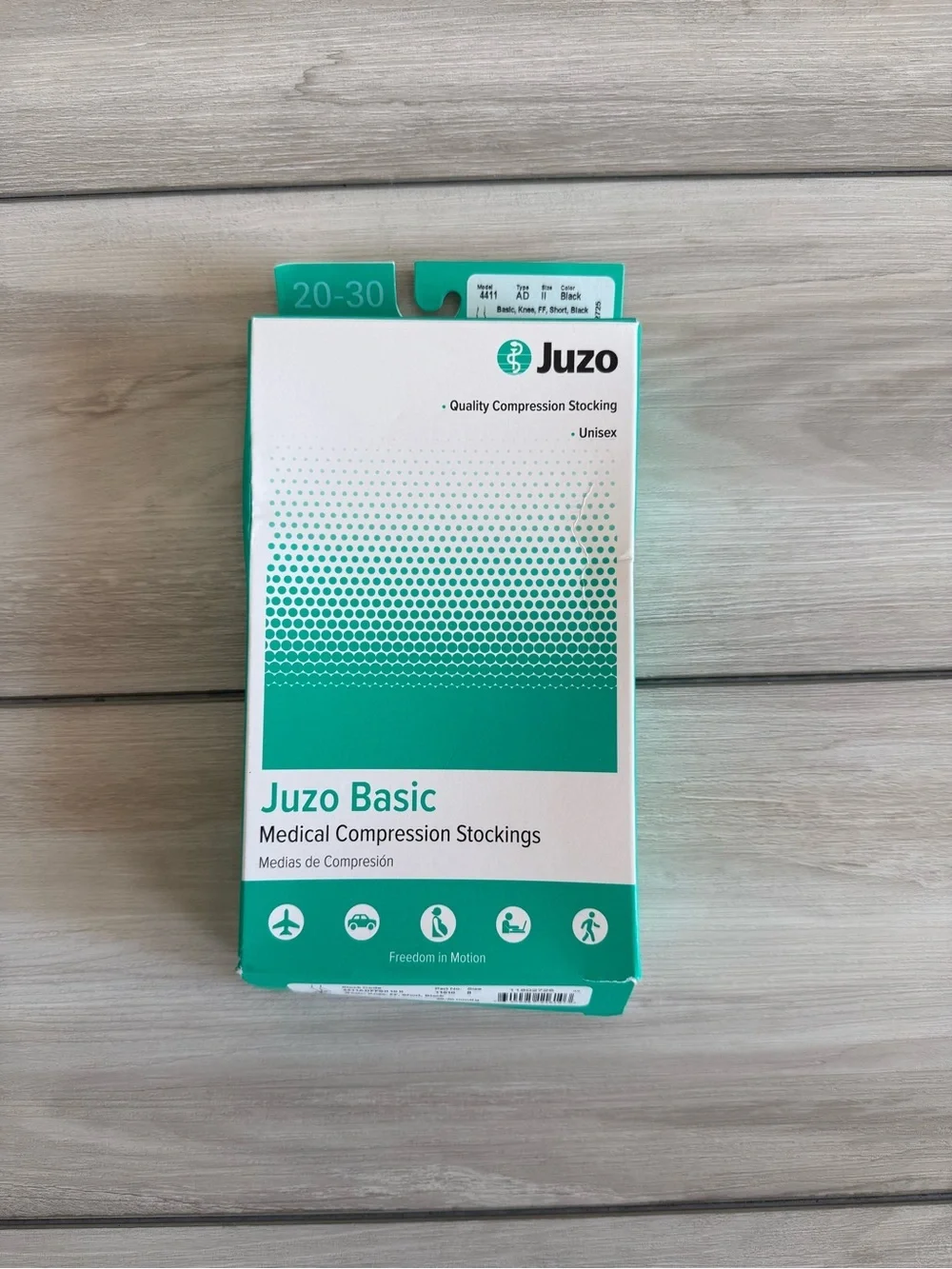 Juzo Basic Knee High Compression Socks 20-30 mmHg Black Size II NEW IN BOX